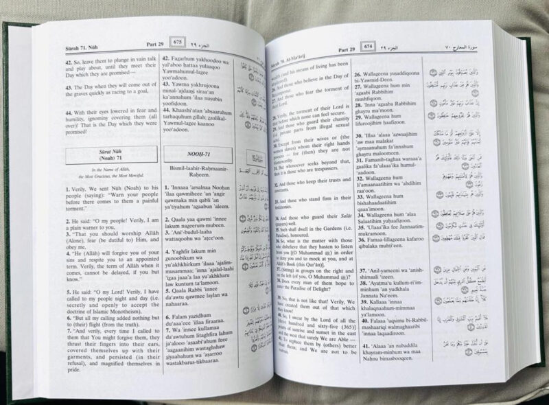 The Noble Quran with Transliteration in Roman Script English - Image 4