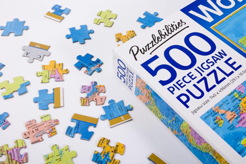 World Map 500 Piece Jigsaw Puzzle - Image 4