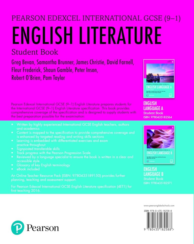 Pearson Edexcel International GCSE (9-1) English Literature Student Book